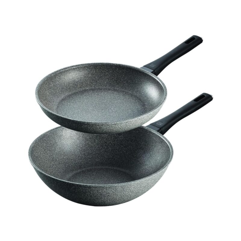 ZWILLING granite non stick frying pan and wok set perfect for all cooktops
