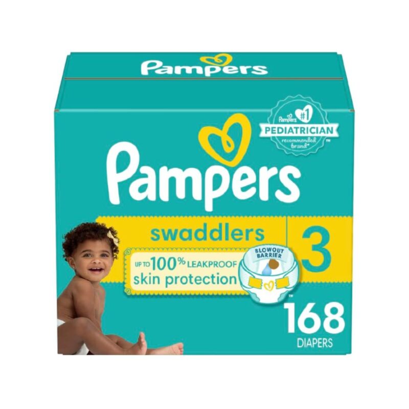 Pampers disposable baby diapers size 3 package with soft materials