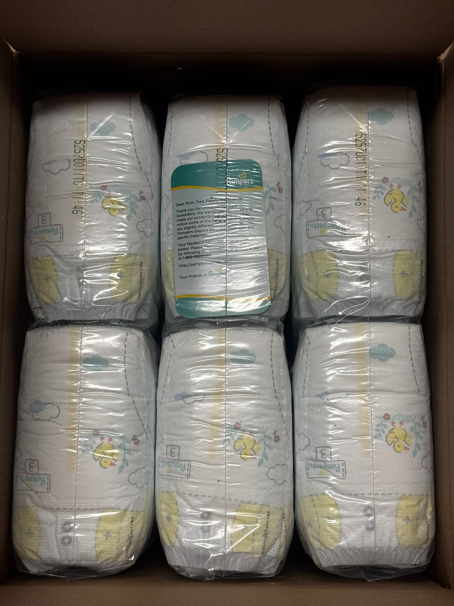 Pampers disposable baby diapers size 3 package with soft materials