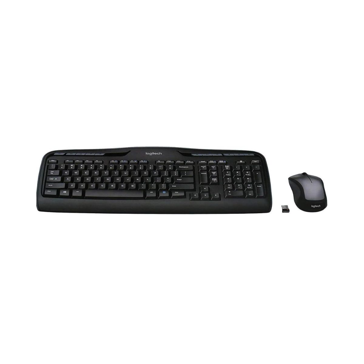 Wireless Keyboard and Mouse Combo - Logitech Black/Silver Logitech wireless keyboard and mouse combo in black and silver