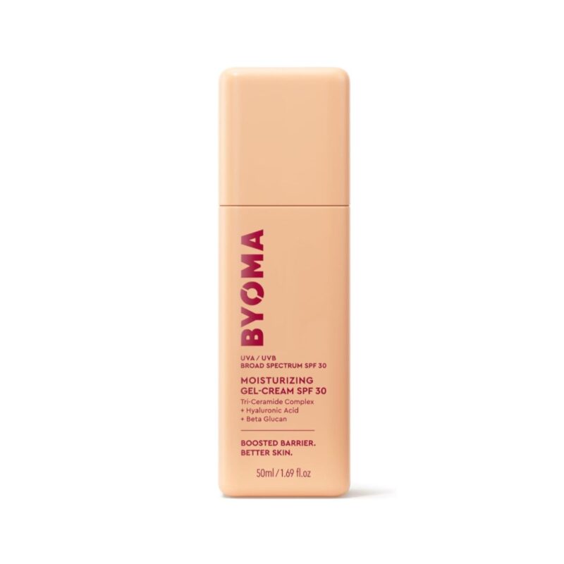 Byoma gel cream spf in hydrating formula with broad spectrum protection