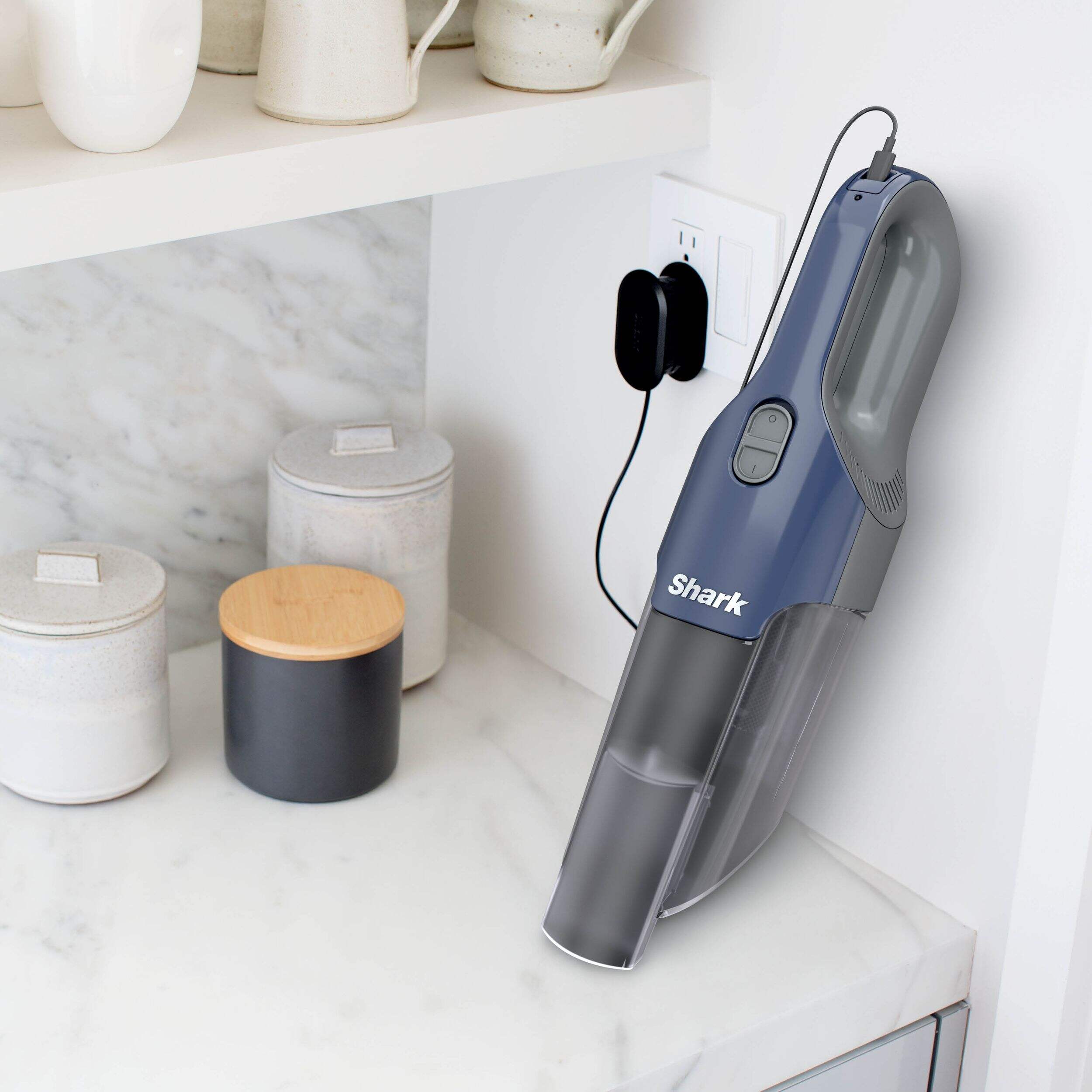 Shark cordless handheld vacuum in sleek black with HyperVelocity suction