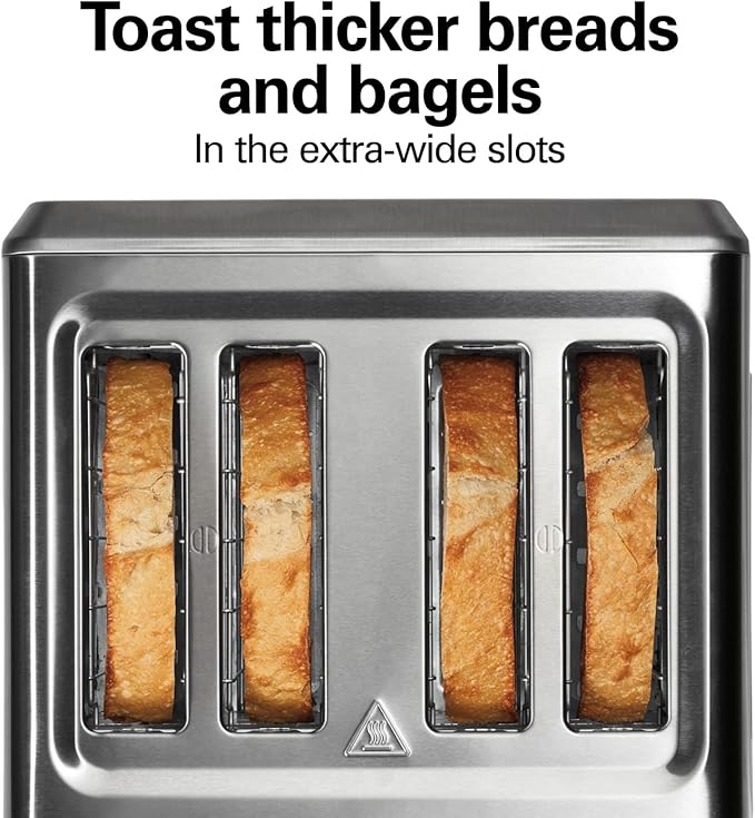 Modern stainless steel toaster in sleek silver finish