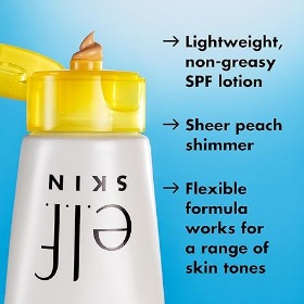 e.l.f. Store face sunscreen primer with SPF 30 in natural shimmer finish