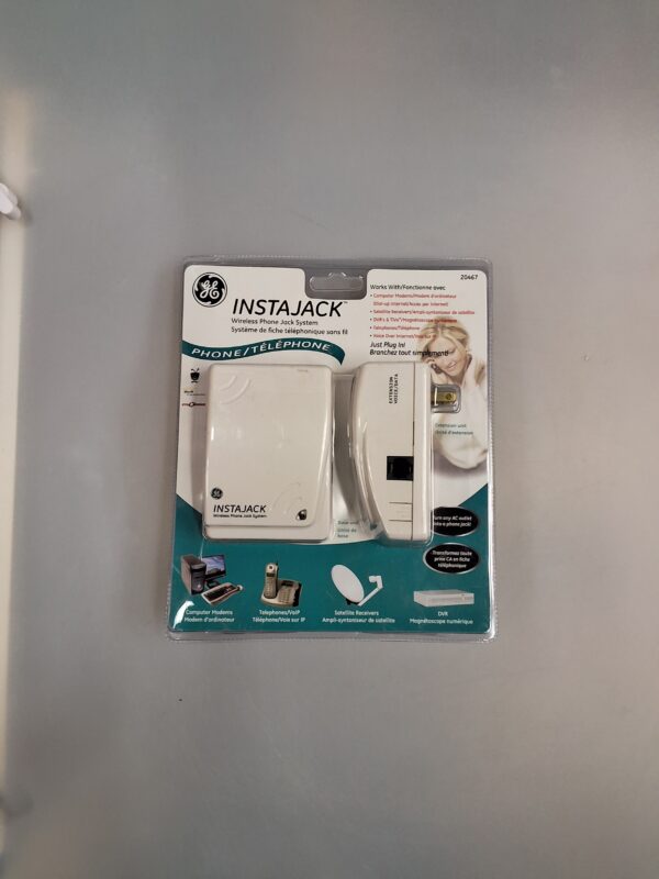 wireless phone jack system device in white finish