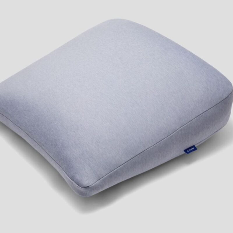 Casper backrest pillow in gray plush fabric