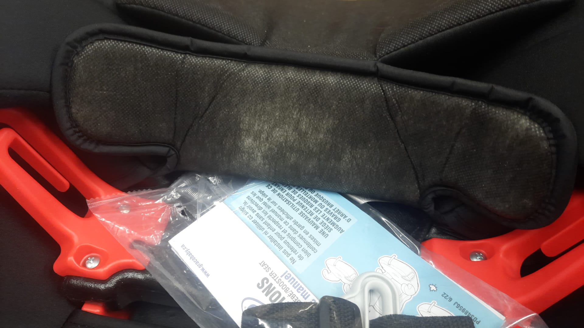 Graco harness booster seat in grey and black for child safety