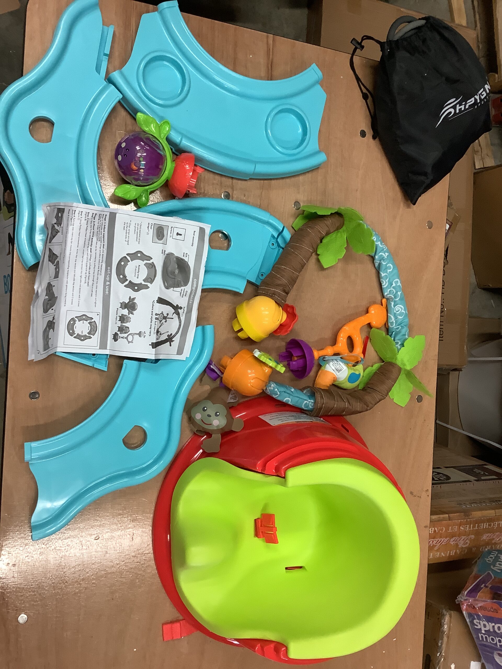 Bright Starts deluxe superseat in wild safari design for baby comfort