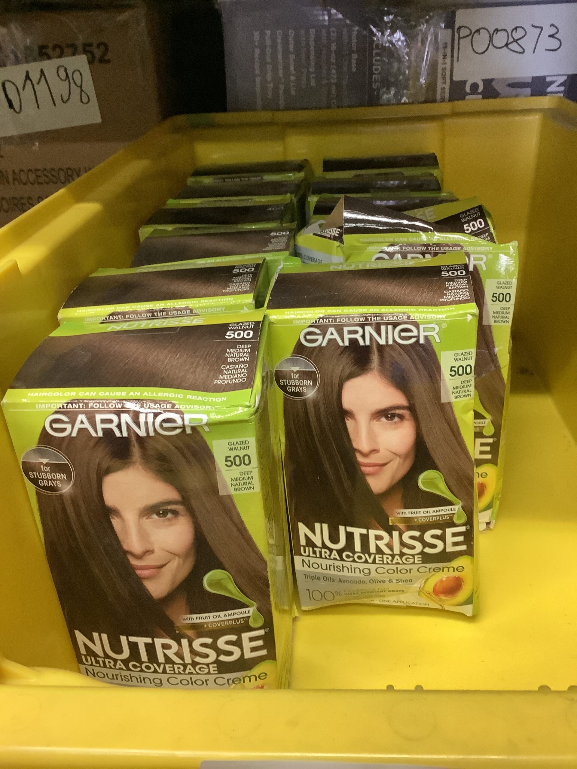 Garnier nourishing hair color creme in deep medium natural brown shade