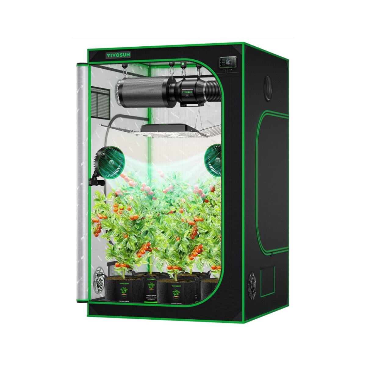 Grow Tent - Vivosun 48x48x80 Reflective Mylar Vivosun grow tent in reflective mylar with observation window