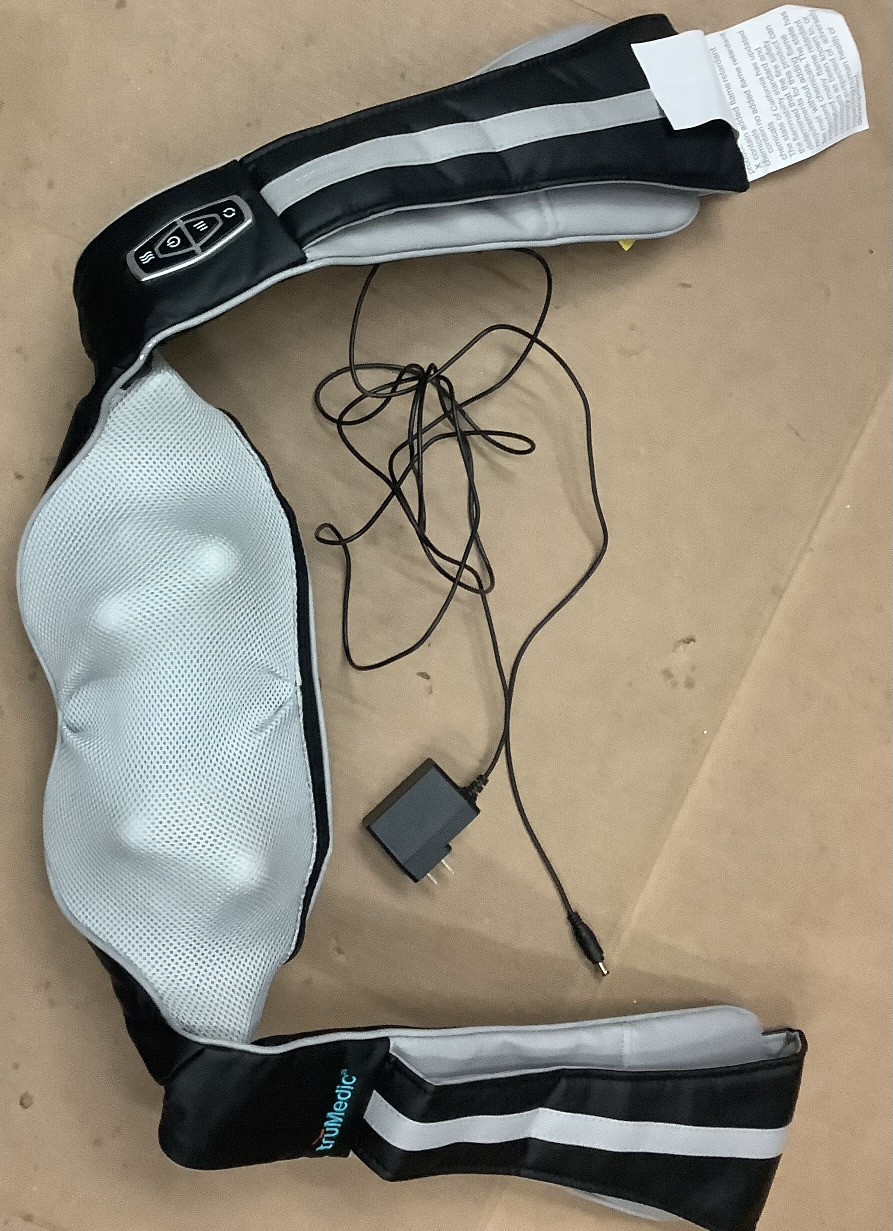 TruMedic full body massager with heat in black and grey