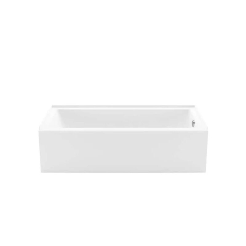 Maax acrylic alcove bathtub in white with certified anti-slip floor