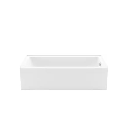 Maax acrylic alcove bathtub in white with certified anti-slip floor