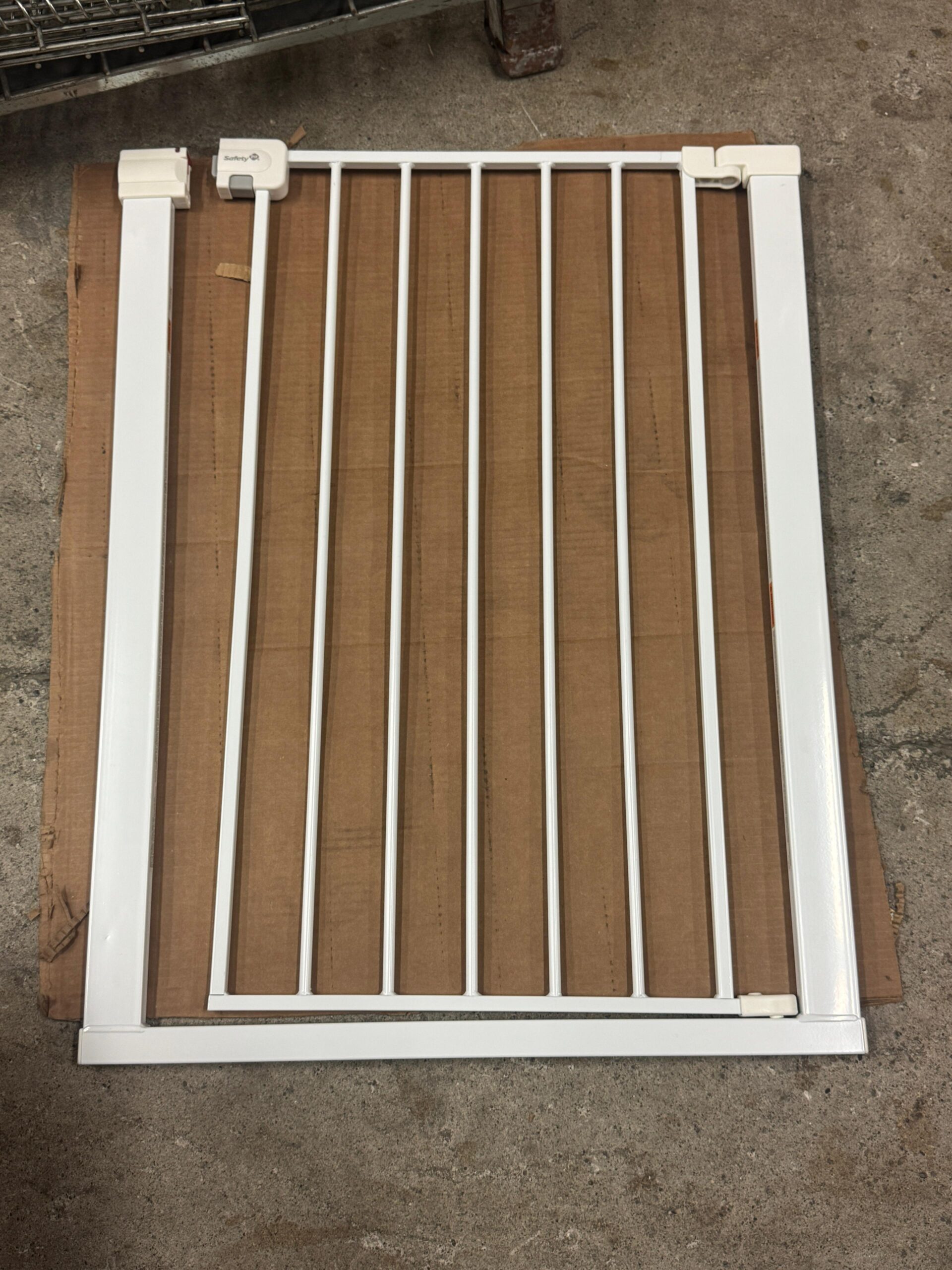 Safety 1St tall wide safety gate in white finish