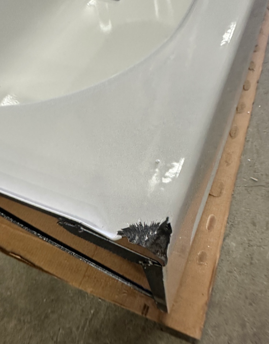 American Standard alcove rectangular bathtub in white enamel steel finish