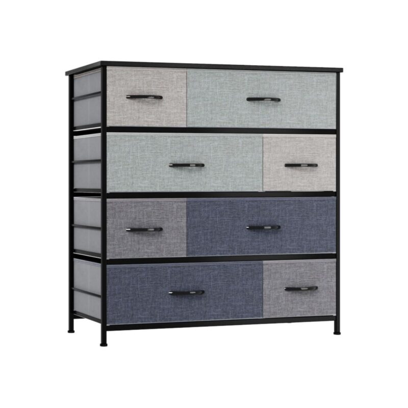 LLappuil tall fabric dresser chest in grey bedroom storage