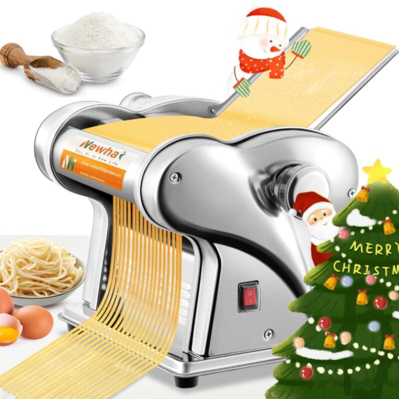 Newhai electric pasta maker in stainless steel finish for homemade noodles