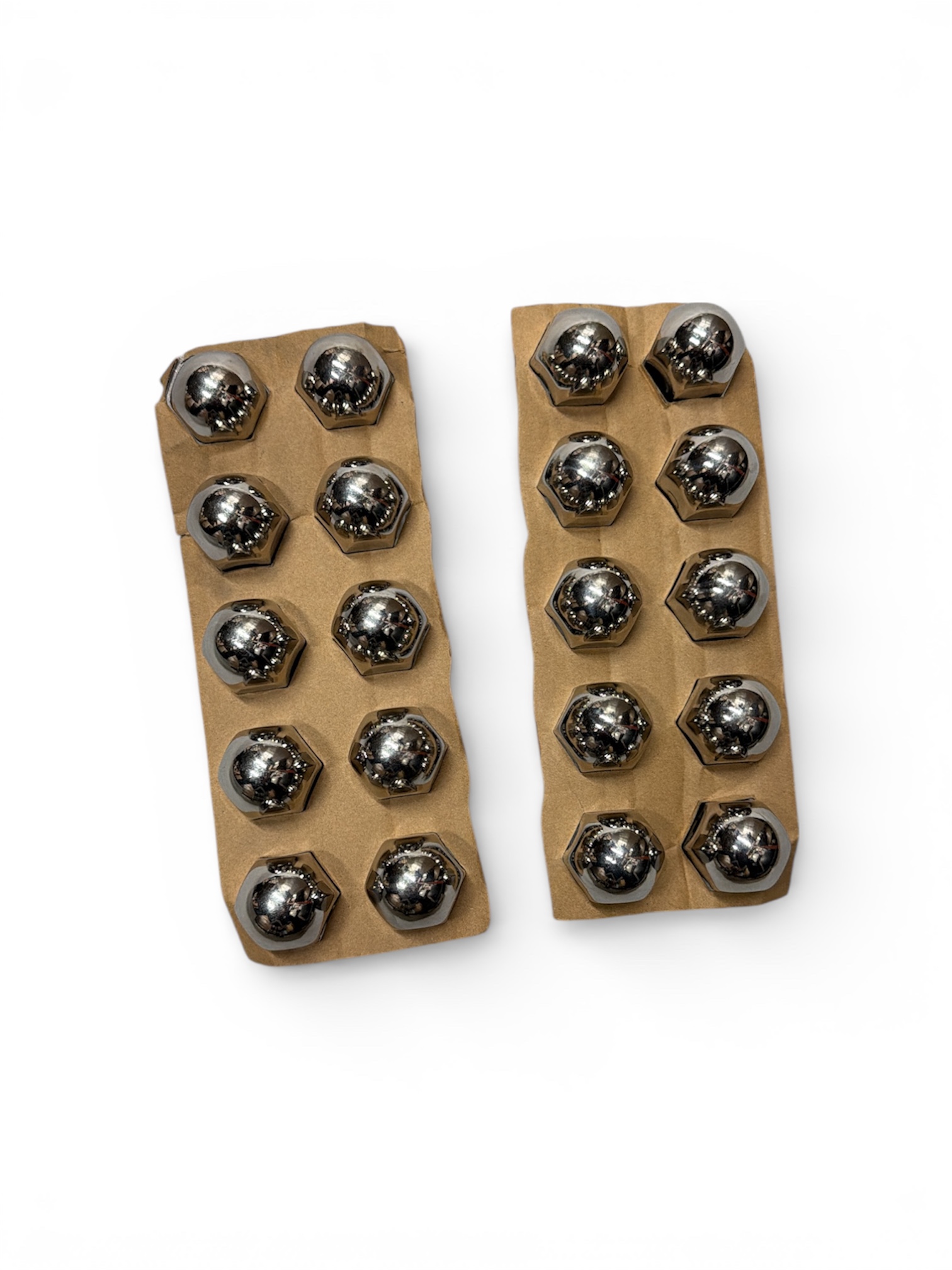 front steer axle wheel simulators in stainless steel with 1 1/2 inch lug nuts