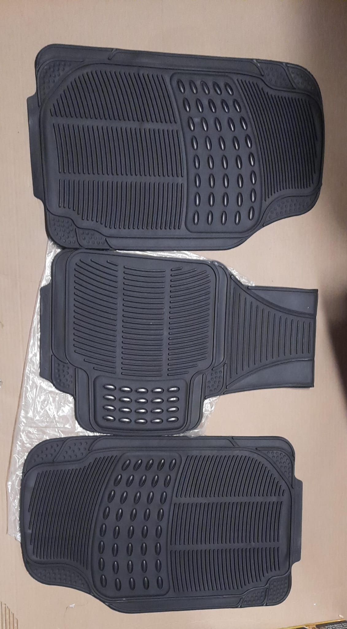 FH Group automotive floor mats in solid black for all weather protection