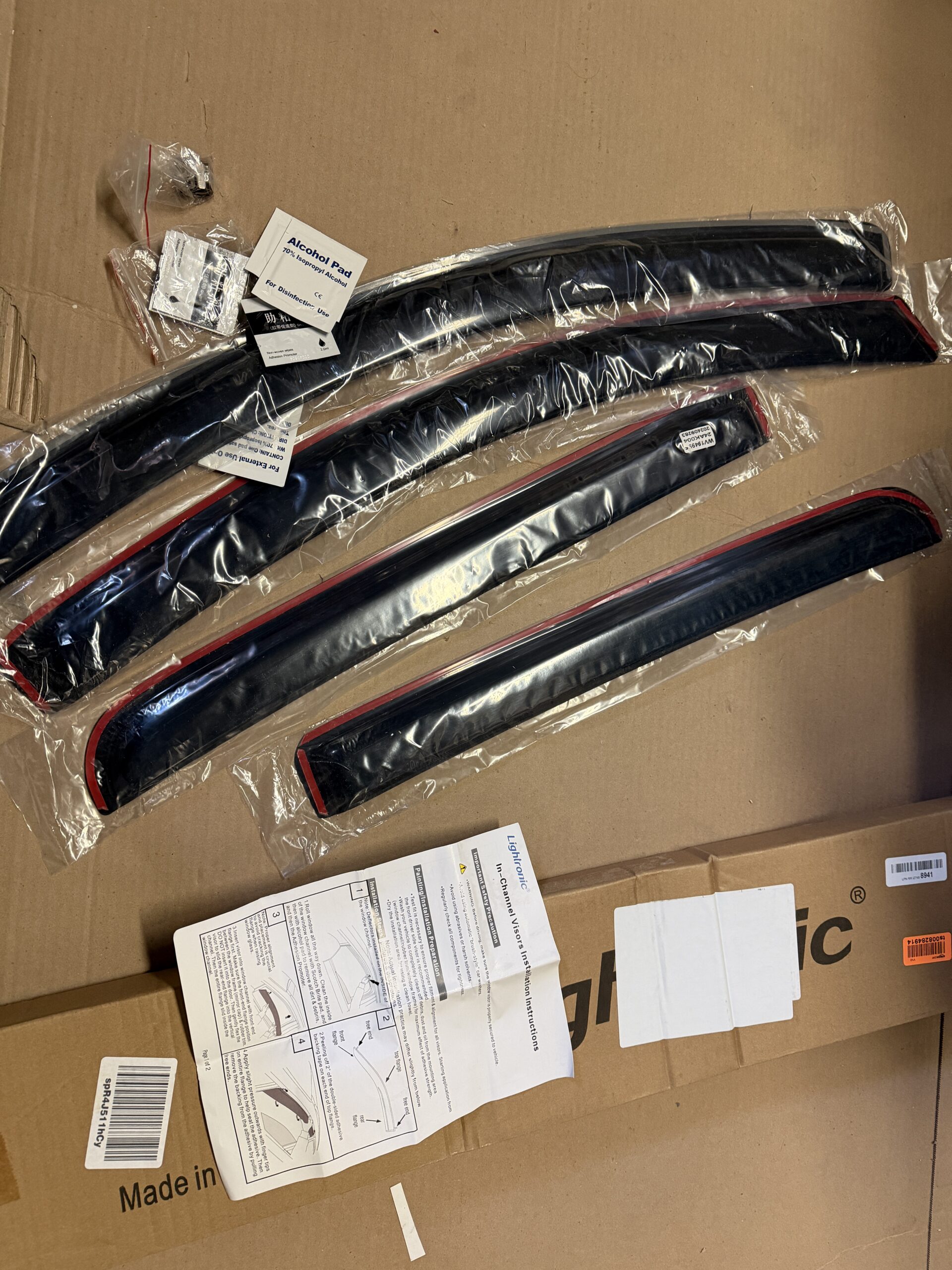 Lightronic auto vent window visor in dark smoke finish