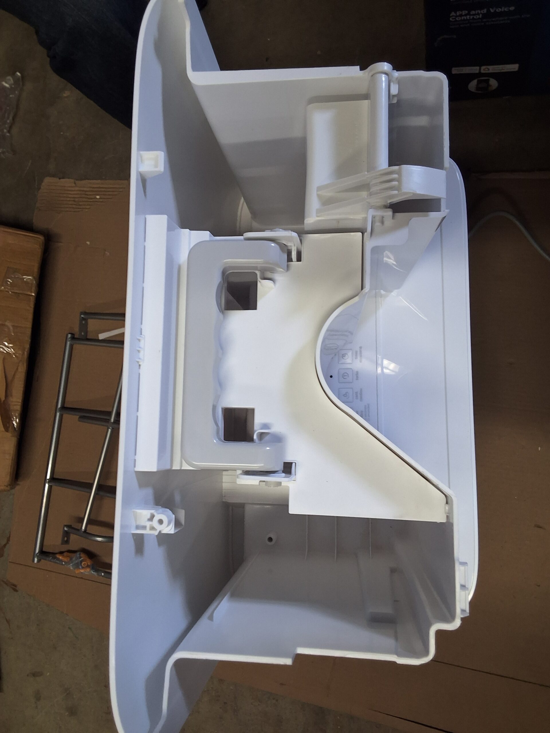 Midea wifi enabled dehumidifier in white with reusable air filter