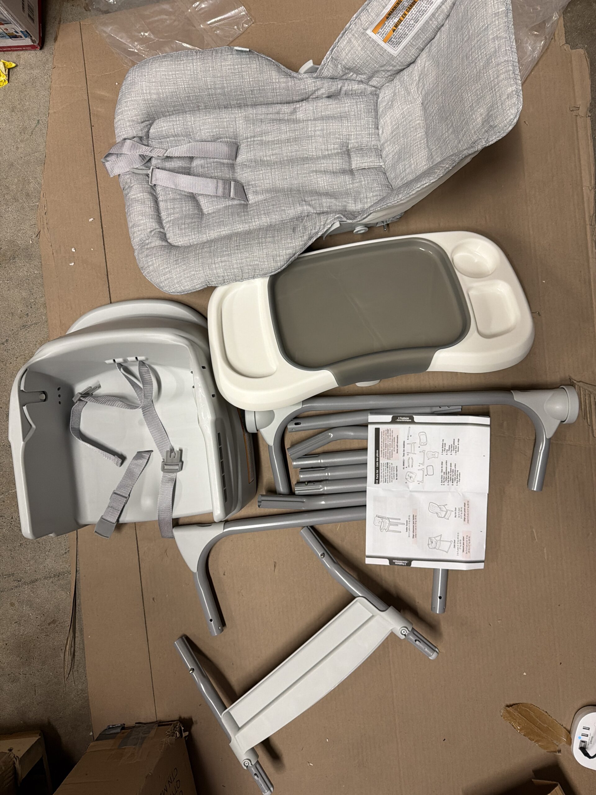 Graco 5-in-1 highchair for infants and toddlers in adjustable recline position