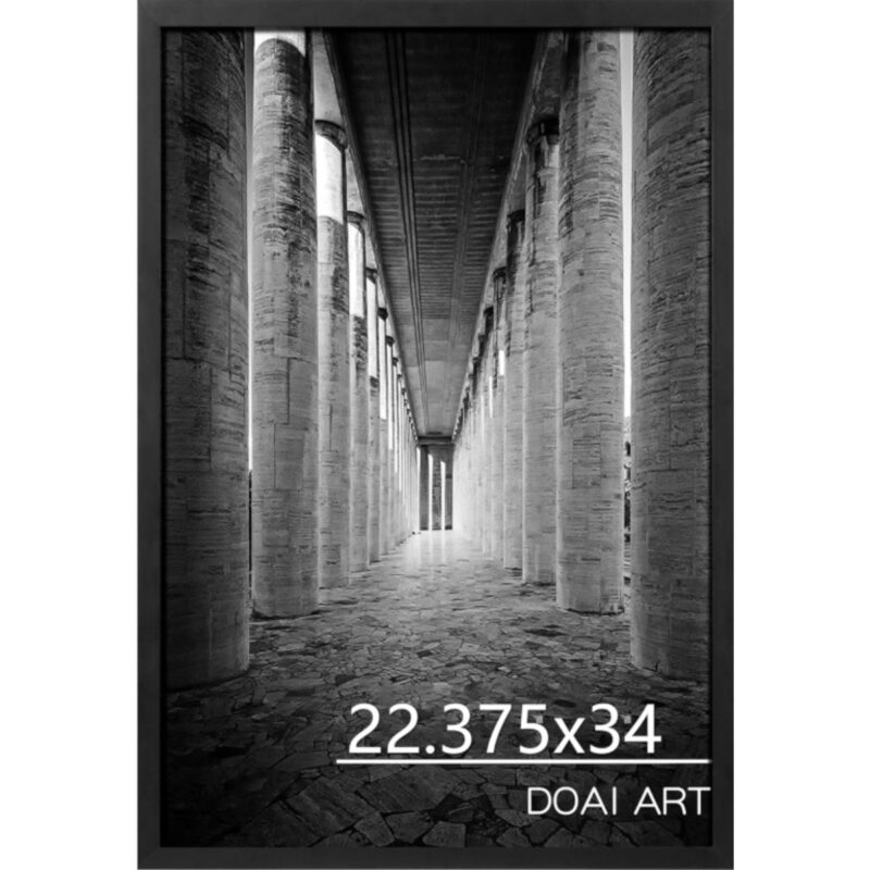 DOAI ART poster frame 22.375x34 in black with HD plexiglass