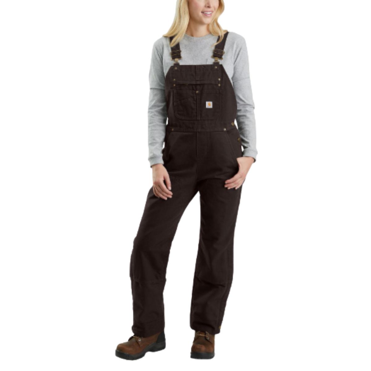 Insulated Bib Overall - Carhartt Dark Brown XS Carhartt insulated bib overall in dark brown for women