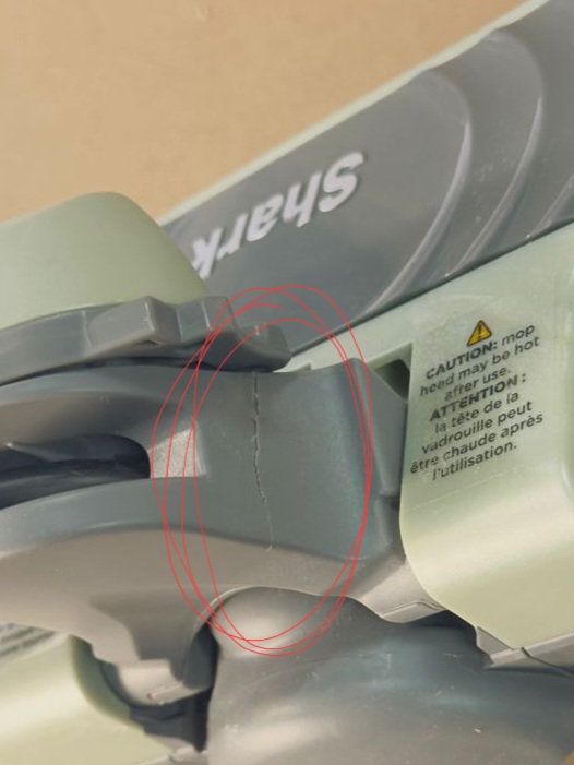 Shark steam scrub mop in white and blue design