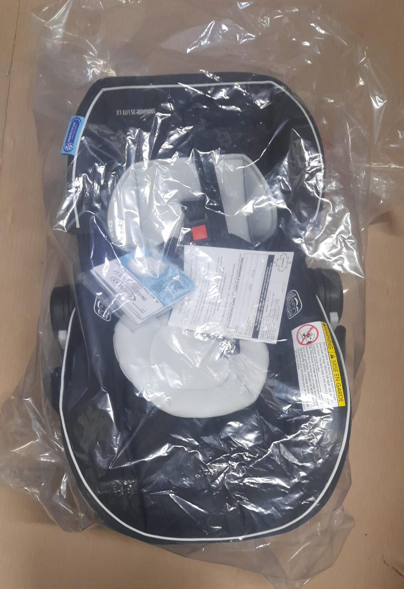 Graco infant car seat in studio setting with professional photography