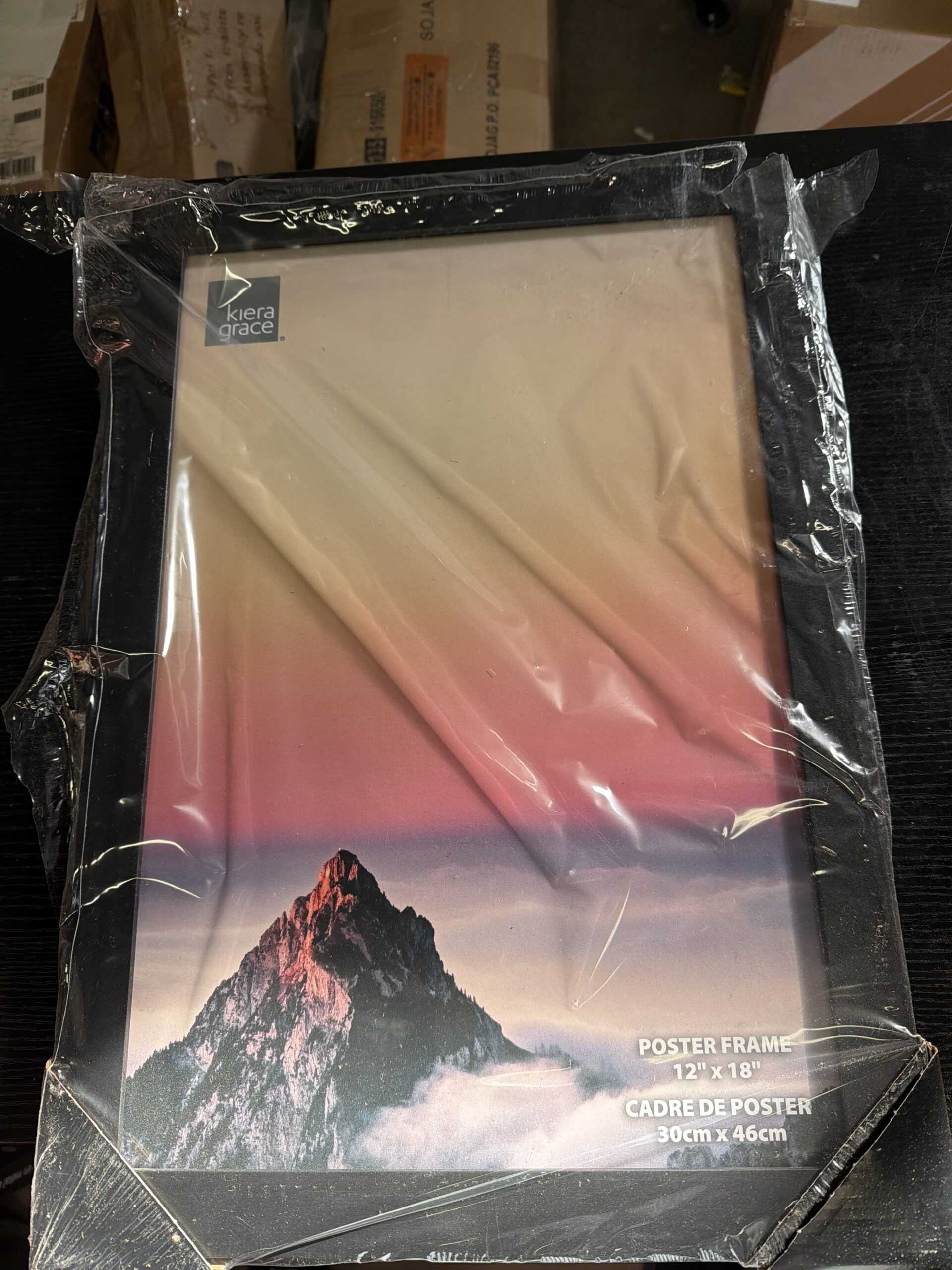 Kiera Grace picture frame 12x18 in black with simple classic style