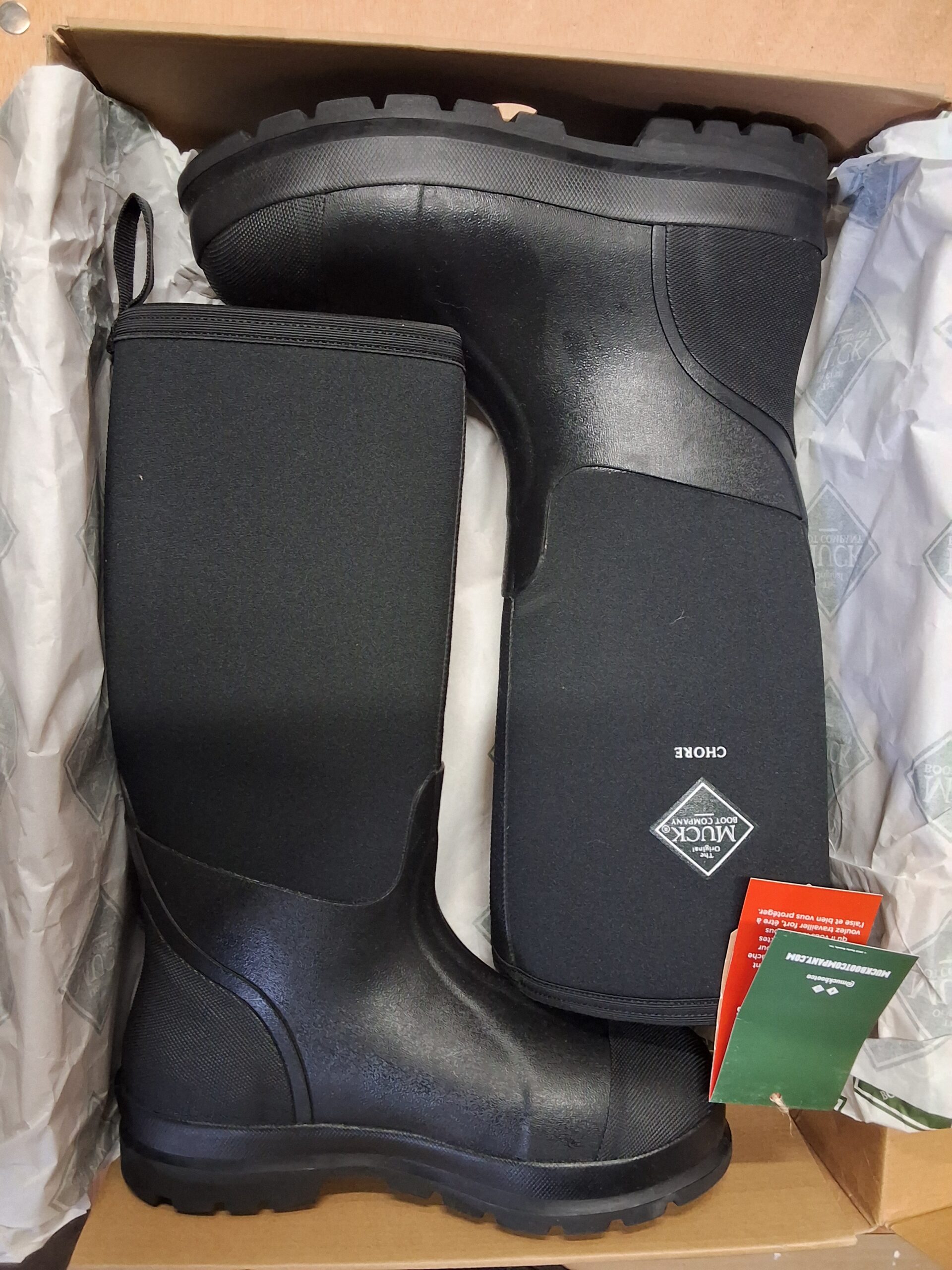 Muck Boot chore classic tall boots in black, durable and comfortable men's footwear