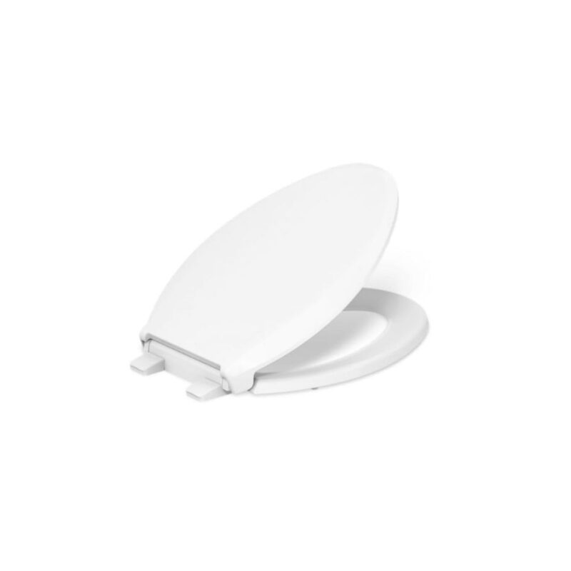 Kohler elongated toilet seat in white with quiet-close design