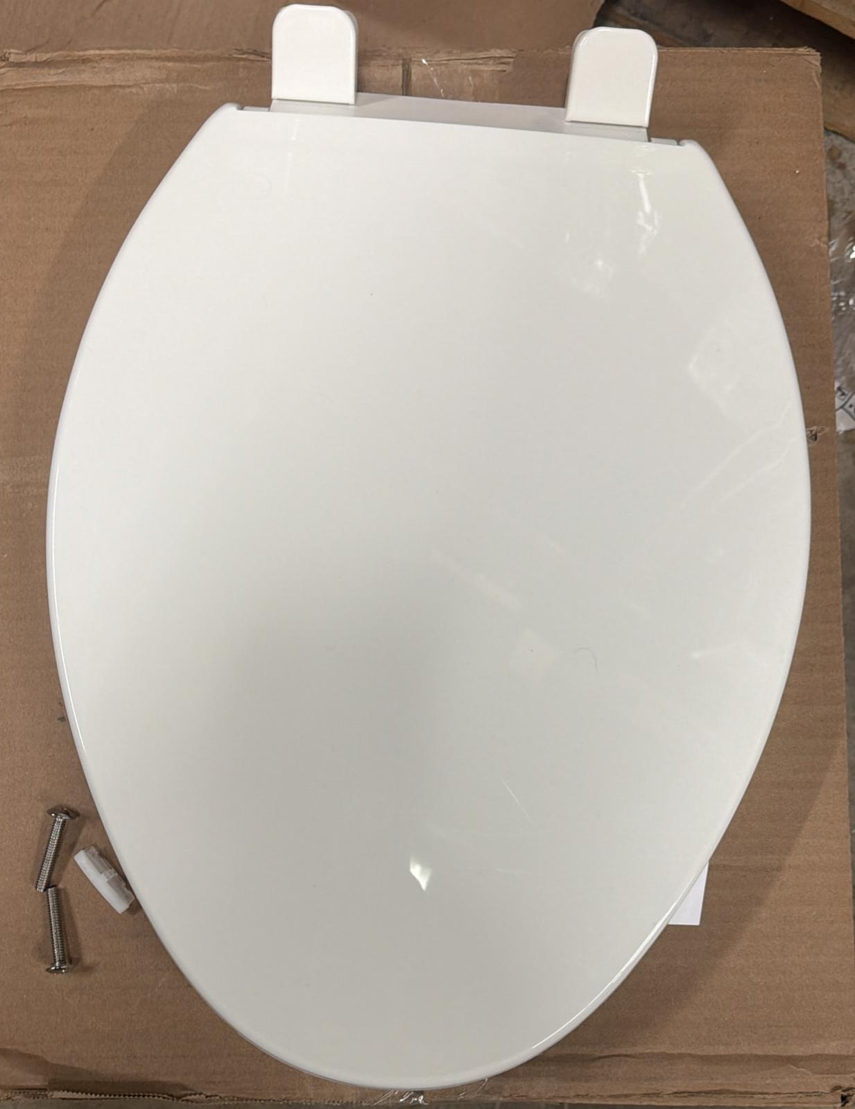 Kohler elongated toilet seat in white with quiet-close design