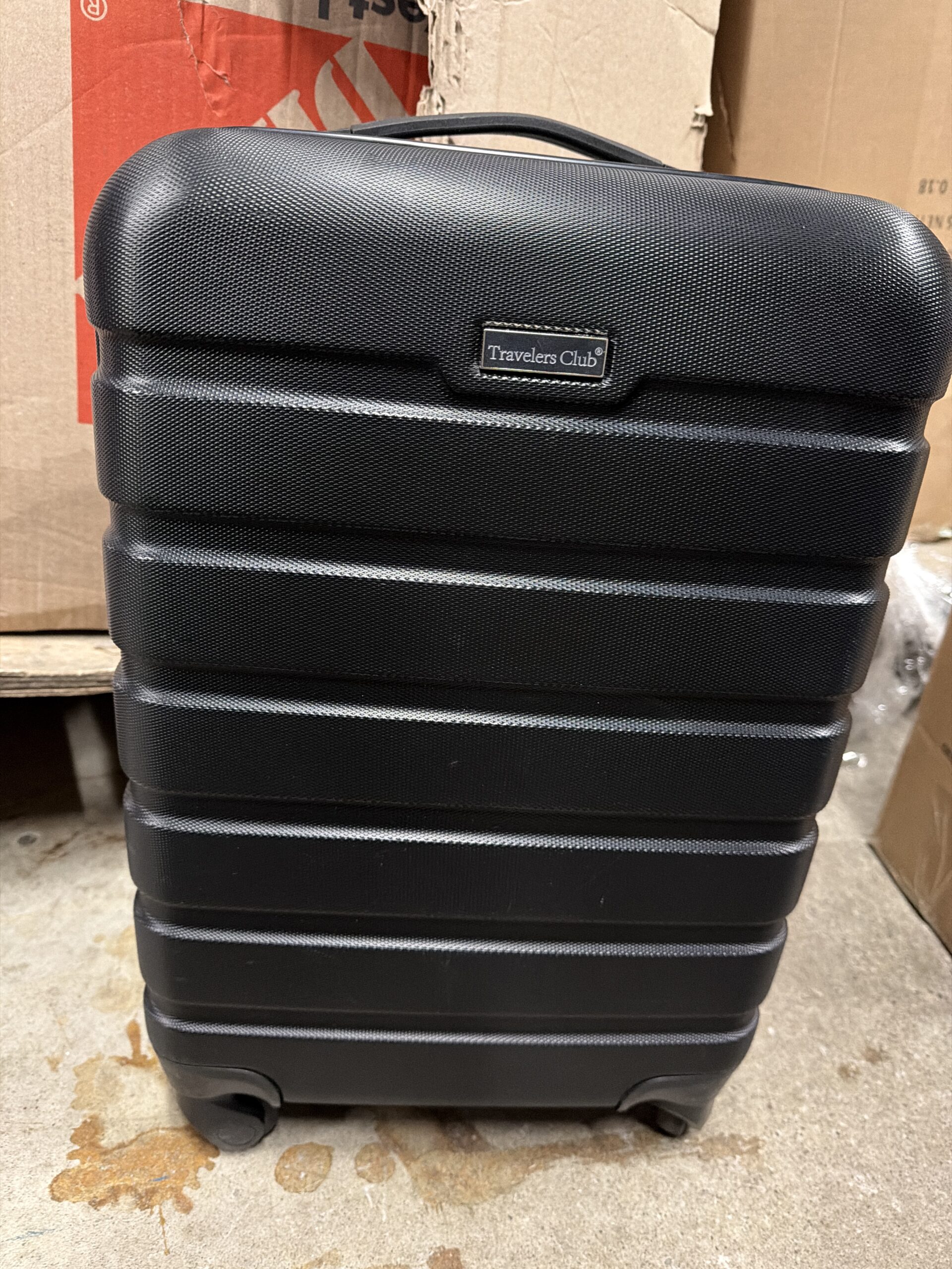 Travelers Club 20 inch carry on luggage in black finish