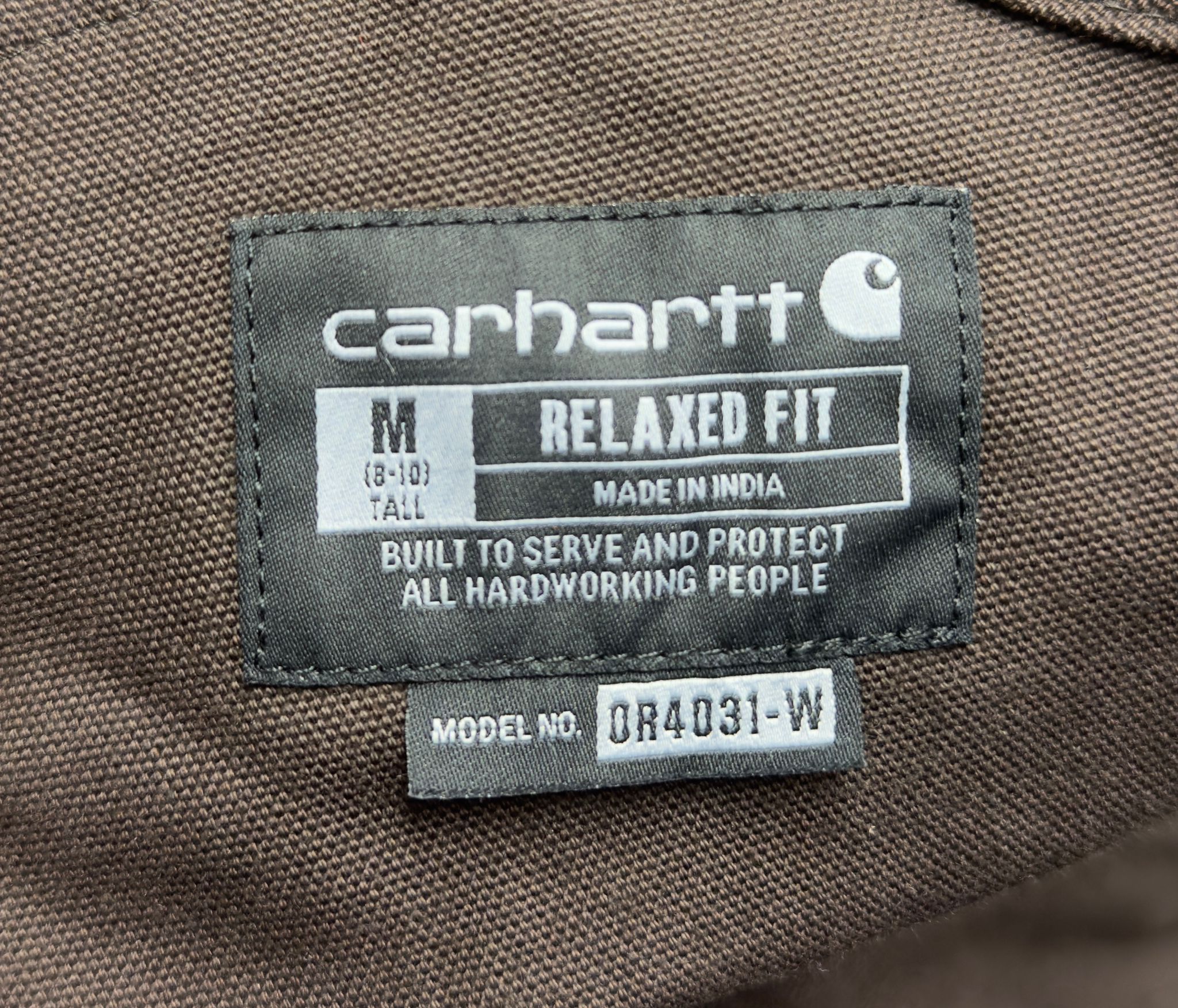 Carhartt womens insulated bibs in dark brown with quilted lining