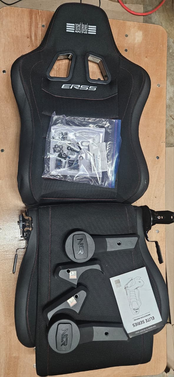 Next Level Racing reclining racing seat with fabric and SIMAERO mesh edition