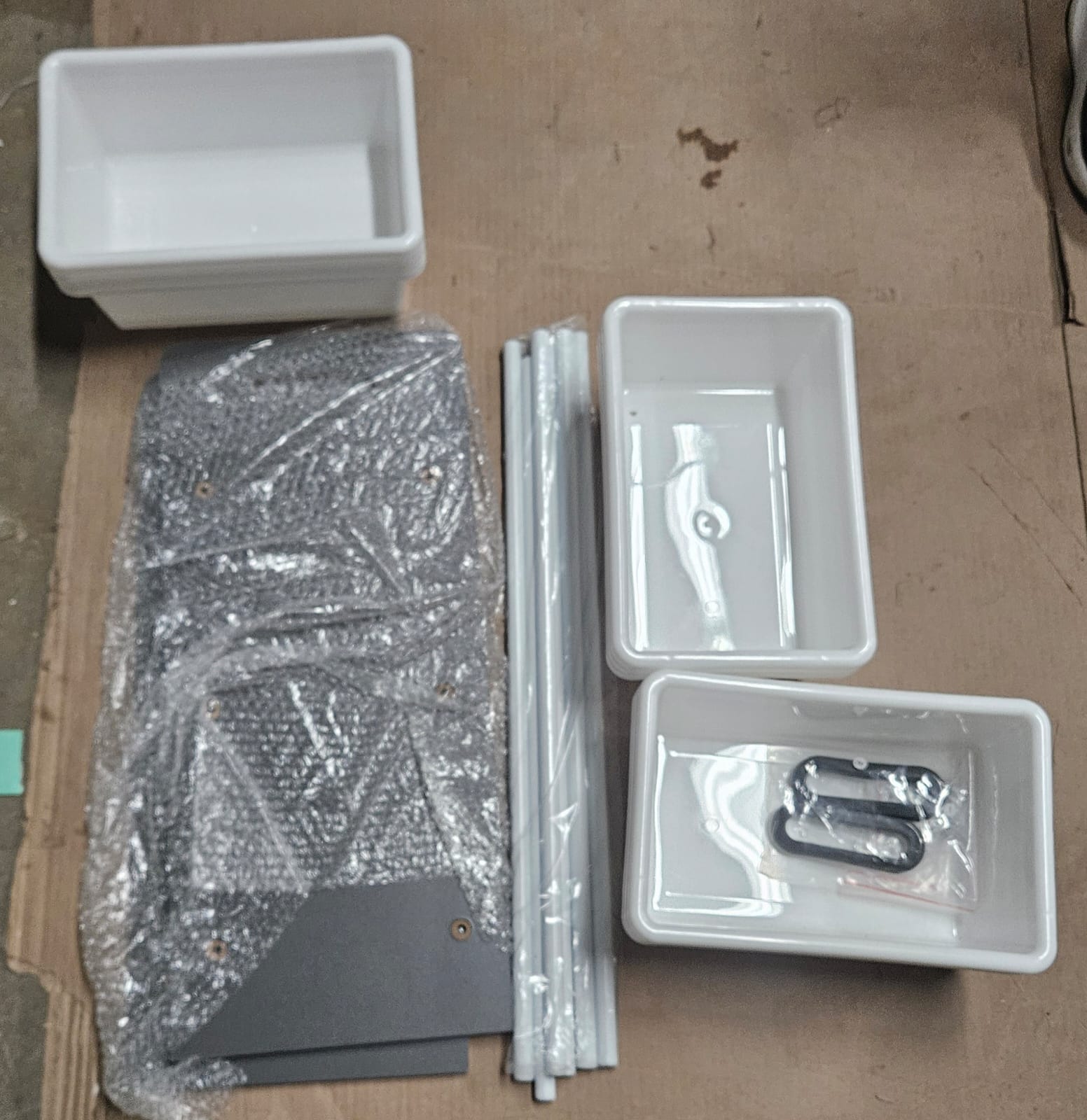 Lennox toys storage organizer with 9 grey plastic bins neatly arranged