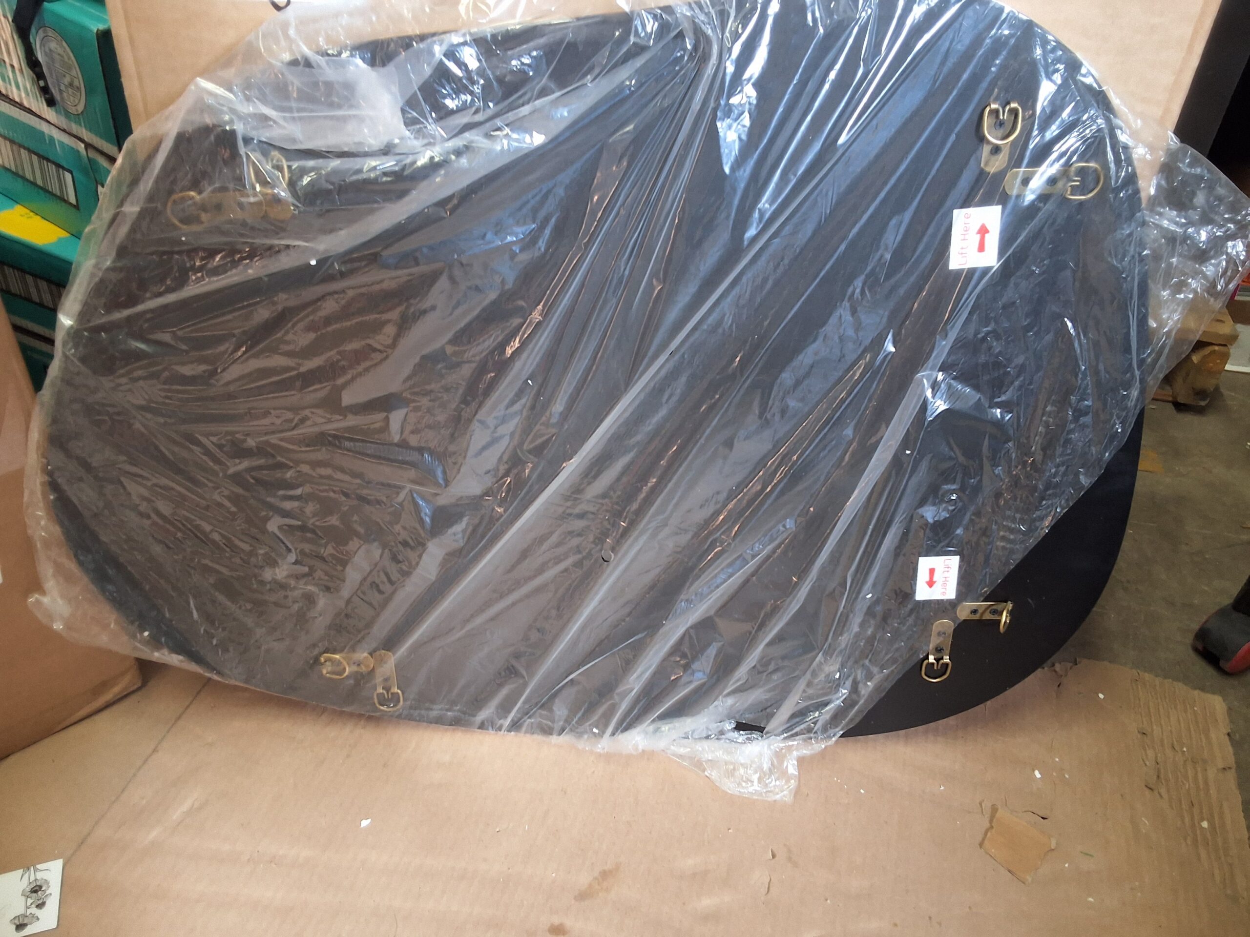 PERFNIQUE irregular wall mirror in black for bathroom, bedroom, and living room decor