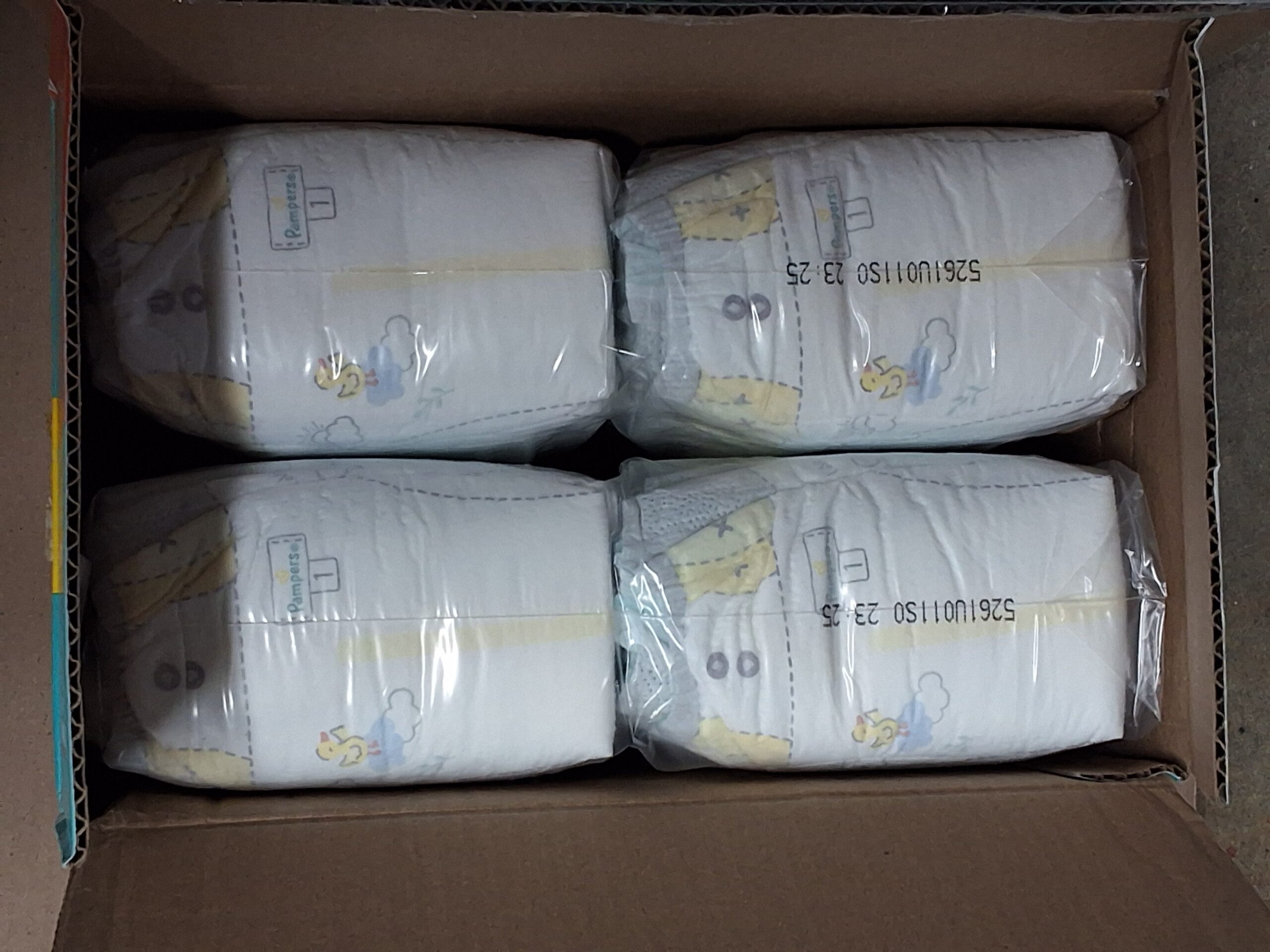 Pampers swaddlers diapers in size 1 for dry and comfortable babies