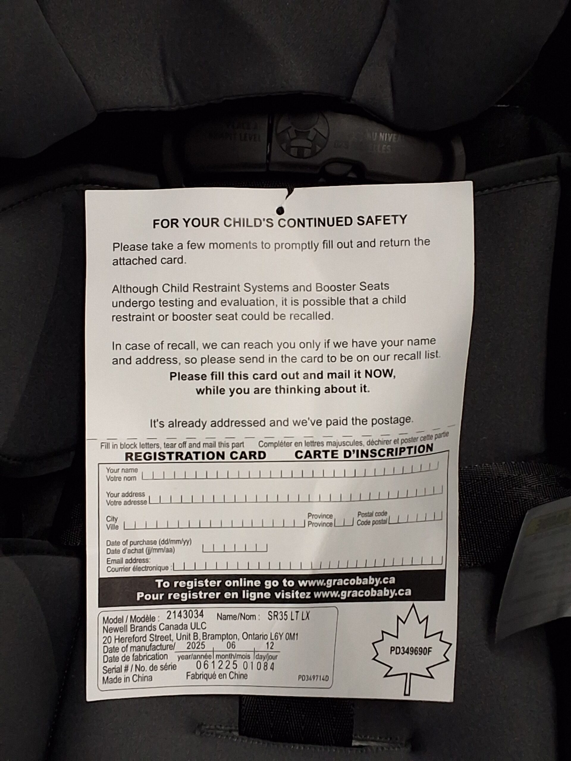 Graco infant car seat in gotham colour with professional product photography