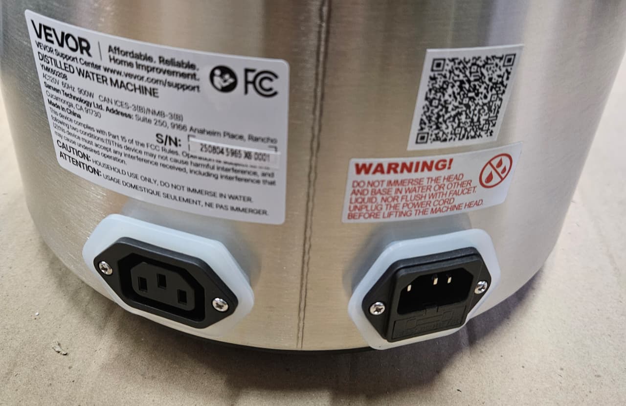 Vevor water distiller in stainless steel with glass carafe