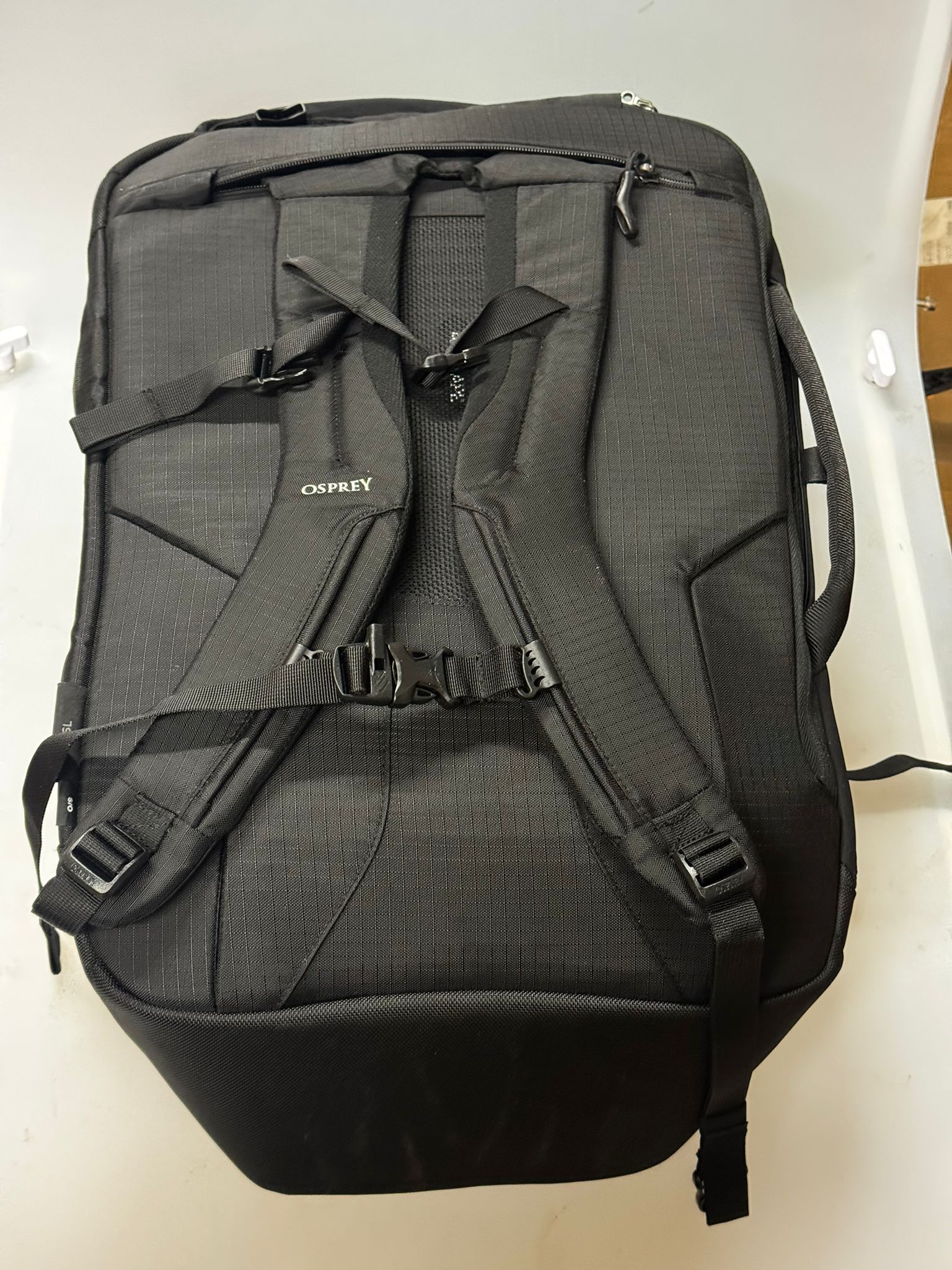 Osprey travel backpack in koshret green with heavy-duty design