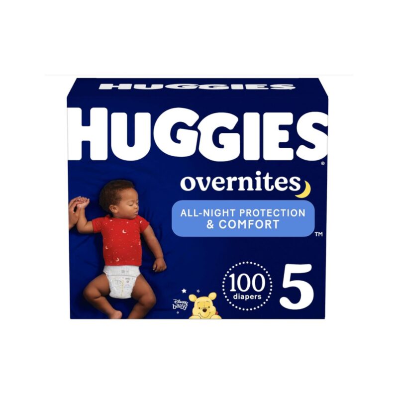 Huggies overnight baby diapers in comfortable snug fit design