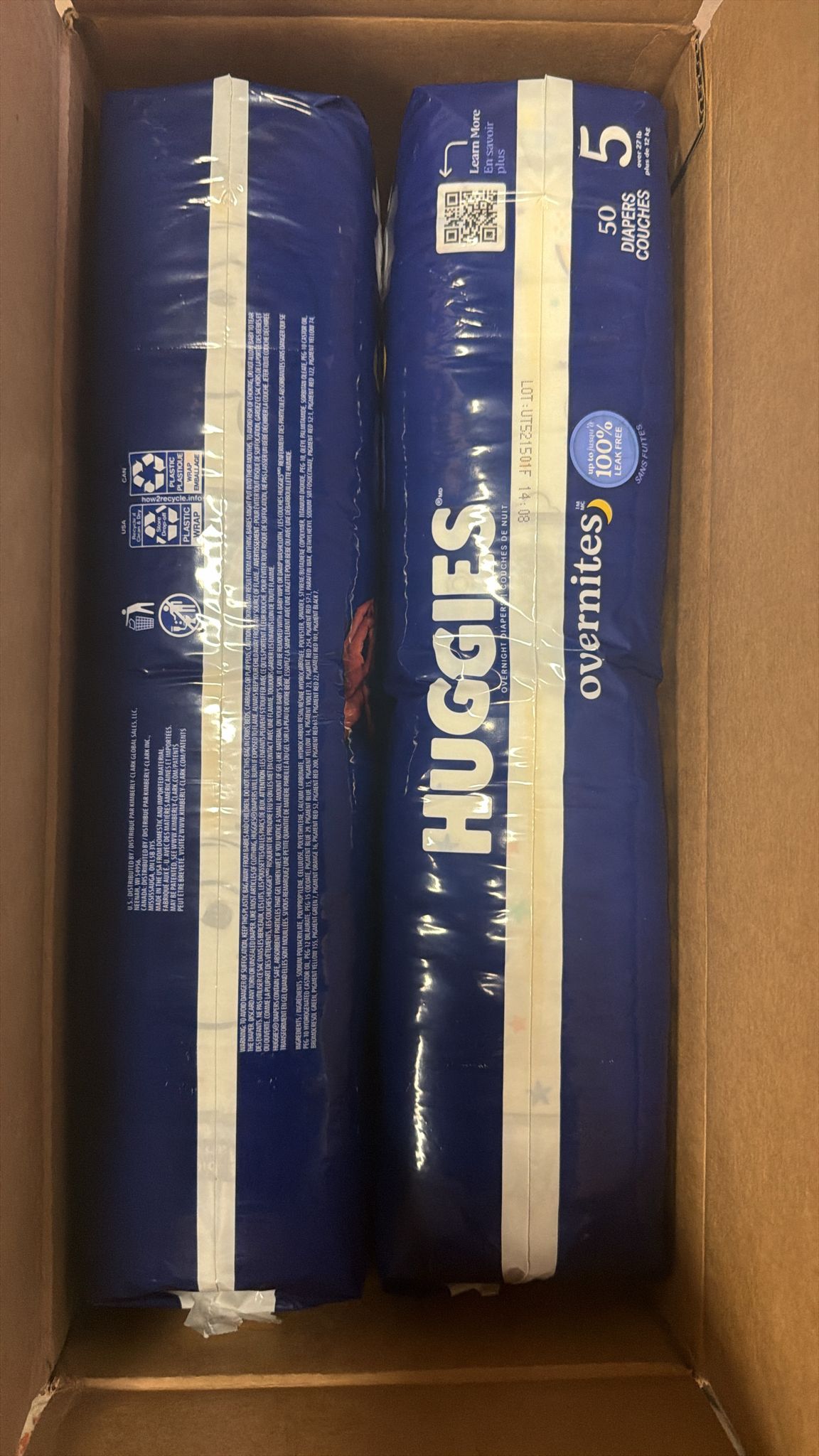 Huggies overnight baby diapers in comfortable snug fit design