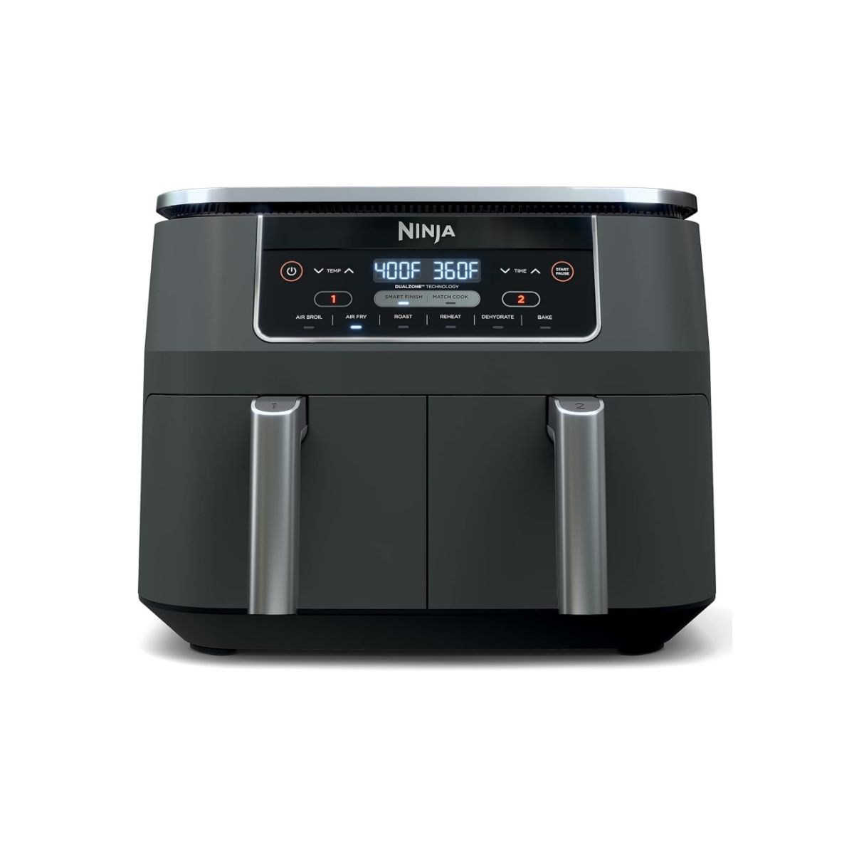 2-basket air fryer - Ninja Slate Grey Ninja 2-basket air fryer in slate grey finish