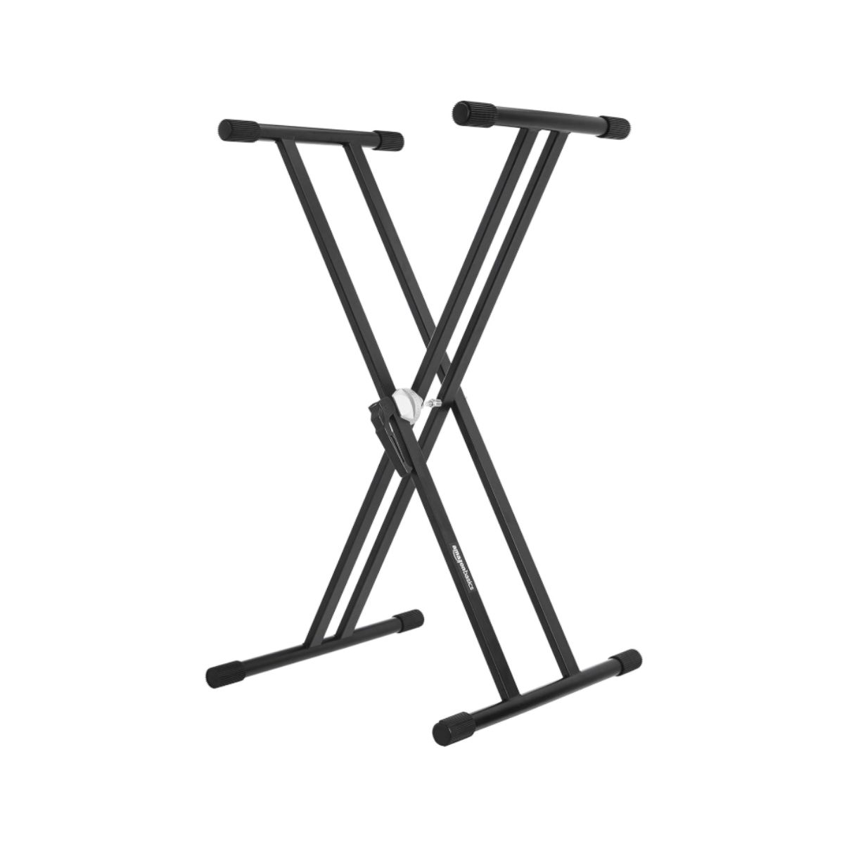 Adjustable Keyboard Stand - Amazon Basics Heavy-Duty Black Amazon Basics adjustable keyboard stand in black with heavy-duty double-X design