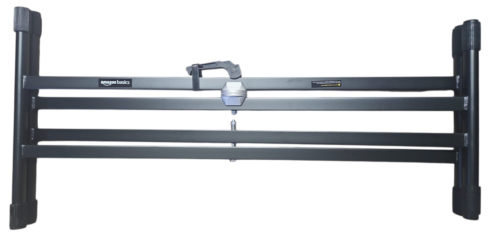 Amazon Basics adjustable keyboard stand in black with heavy-duty double-X design