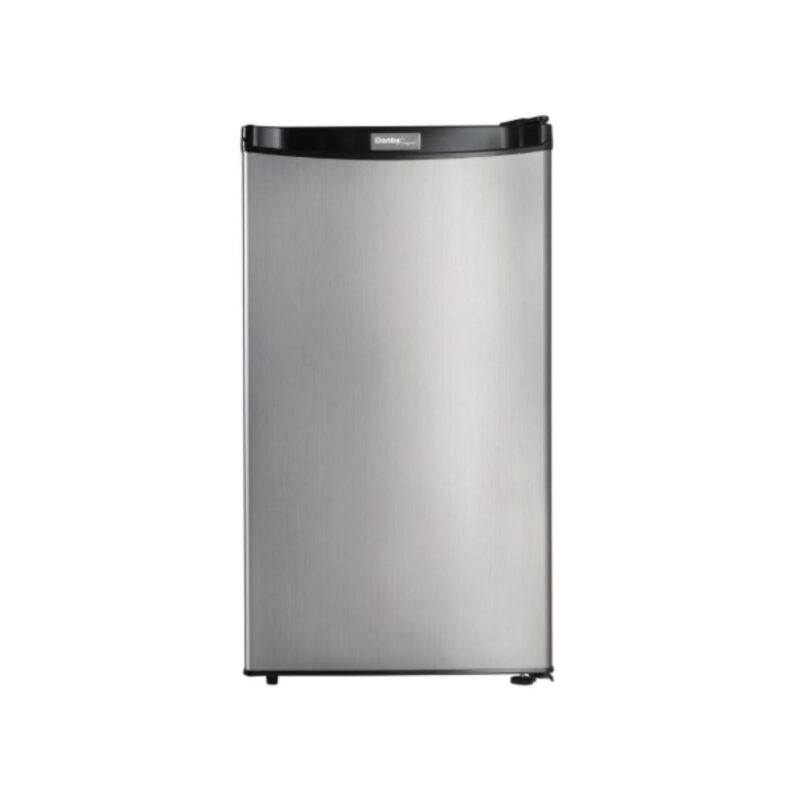 Danby compact fridge in stainless steel with sleek design