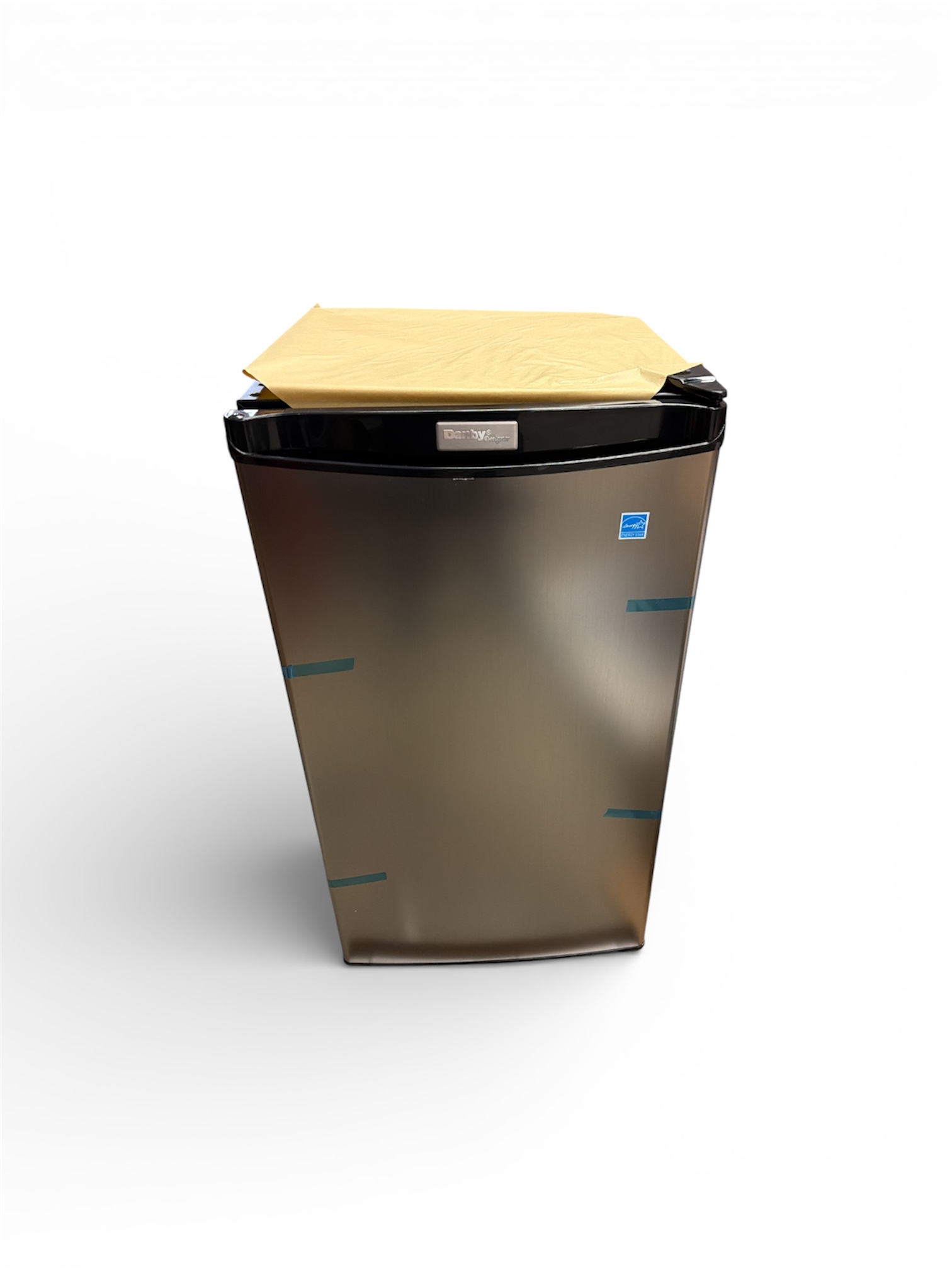 Danby compact fridge in stainless steel with sleek design